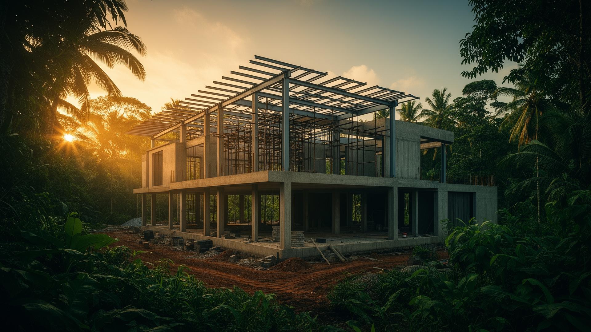 Orimo Construction — leading construction company in Sri Lanka, project at golden hour